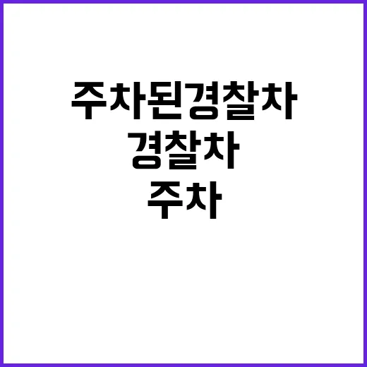 주차된 경찰차 불타…