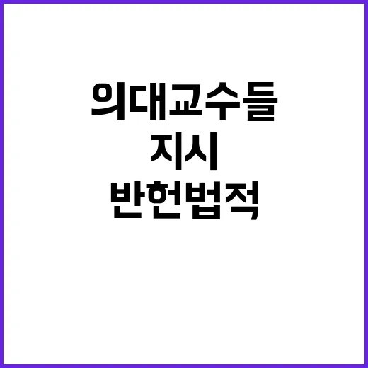 의대교수들 정부 지…