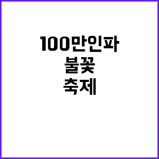 가을밤 불꽃쇼 100만 인파가 함께한 축제!