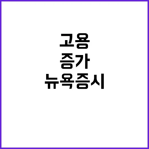 고용 증가! 뉴욕증시 상승 채권금리 급등!