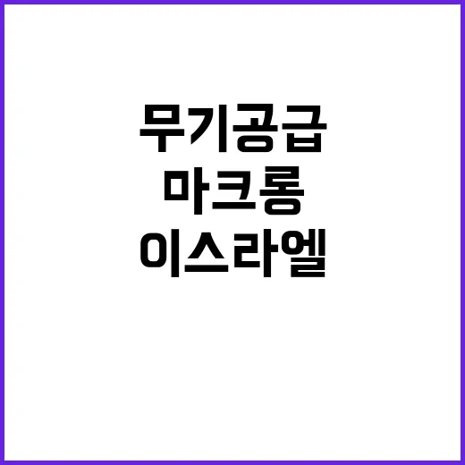 이스라엘 무기 공급…