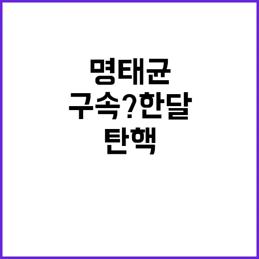 명태균 구속? 한달…