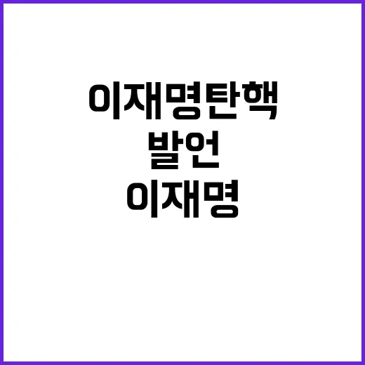 이재명 탄핵 언급 …