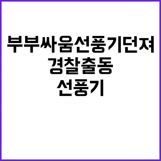 부부싸움 선풍기 던져 경찰 출동 사건!