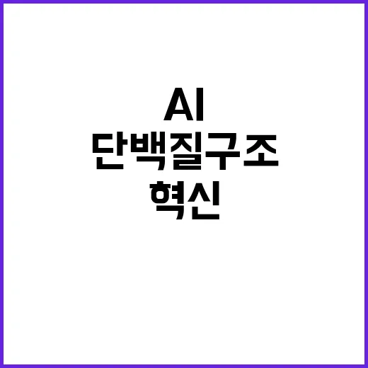 AI 단백질 구조 분석으로 신약 개발 혁신 예고!