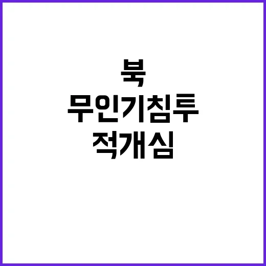 무인기 침투 북의 적개심 고조 이유는?