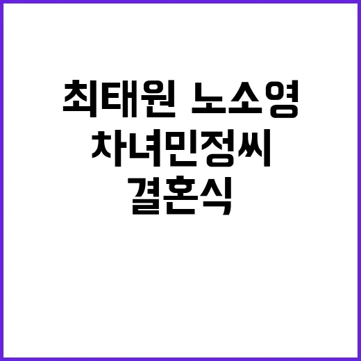 결혼식 최태원·노소영 차녀 민정씨 특별한 날!