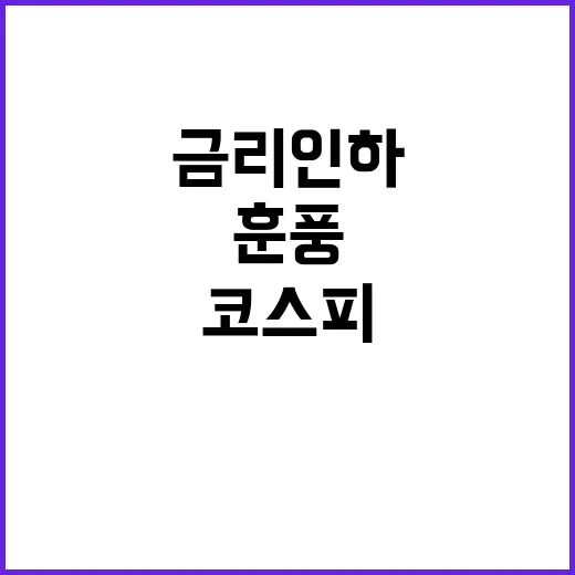 코스피 금리인하 훈풍에 2620선 회복 소식!