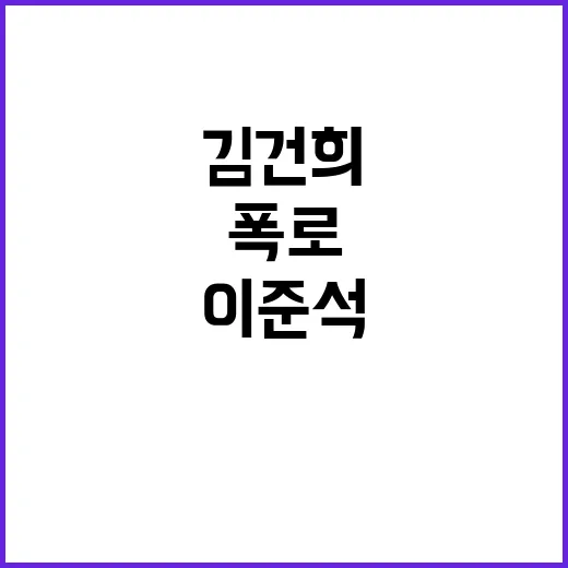 명태균 김건희 여사 카톡 폭로 후 이준석 반응!