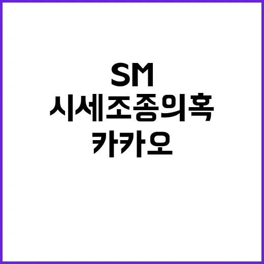 SM 시세조종 의혹…