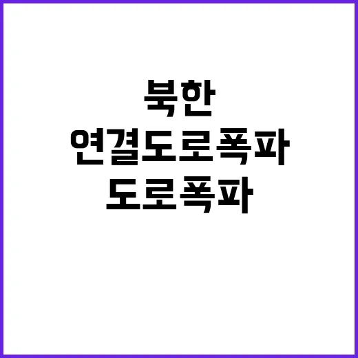 북한 연결도로 폭파…대한민국 적대국가 헌법 규정!