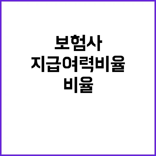 보험사 지급여력비율 급감 원인은 무엇일까?