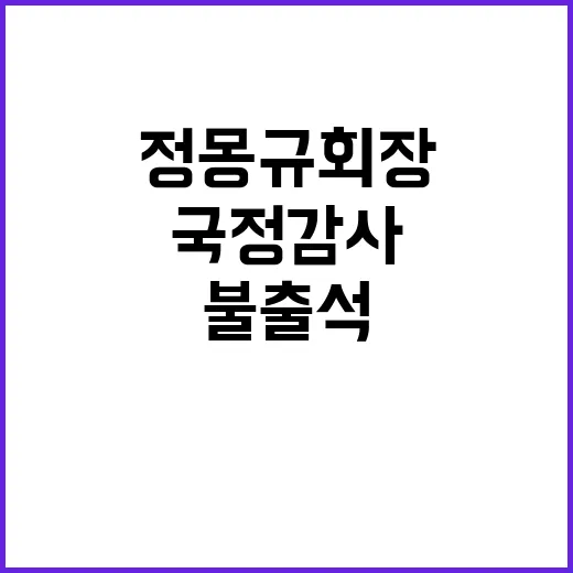 정몽규 회장 국정감…