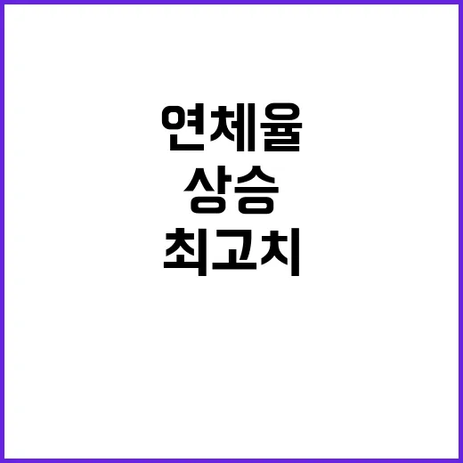 연체율 최고치 대기업 제외 모두 상승 사실!