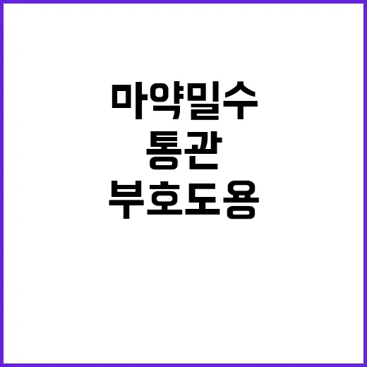 마약 밀수 통관부호 도용 피해자 증언 공개!