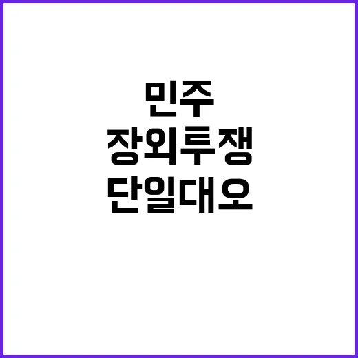 민주 장외 투쟁 시…