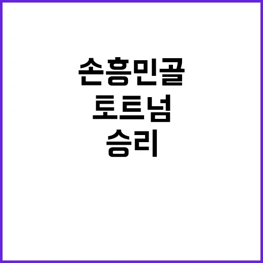 손흥민 골로 증명한 토트넘의 압도적 승리!