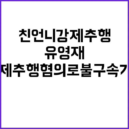 유영재 친언니 강제추행 혐의로 불구속 기소!