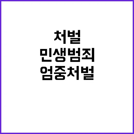 민생 범죄 엄중 처…