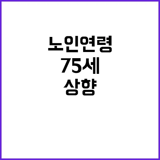 노인 연령 75세 …