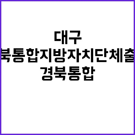 대구·경북 통합 지…