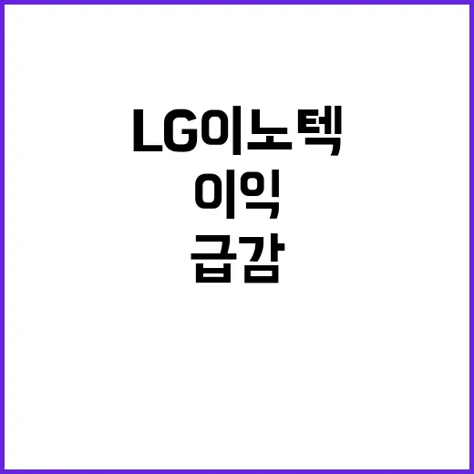 LG이노텍 아이폰 부진으로 영업 이익 급감!