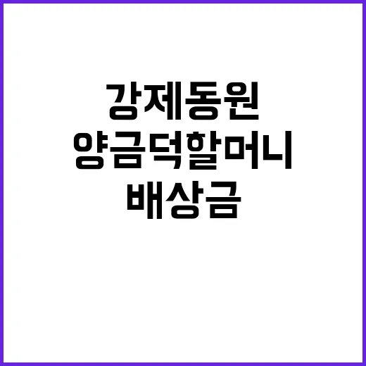 강제동원 피해자 양금덕 할머니 배상금 수령 성공!