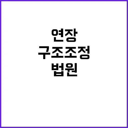 법원 자율 구조조정 기간 또 연장! 협상 이유?