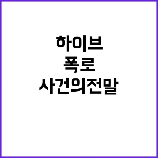 외모 품평 하이브 내부자료 폭로 사건의 전말