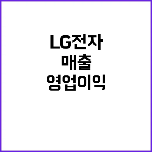 매출 22조 LG전자 영업이익 급감 이유는?