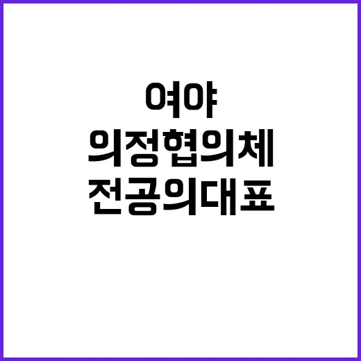 전공의 대표 여야·의정 협의체 불참 사실 공개!