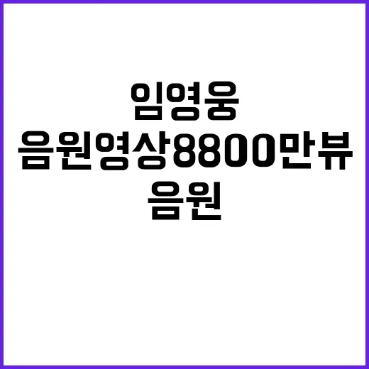 임영웅 음원영상 8800만뷰 초대박 드디어!