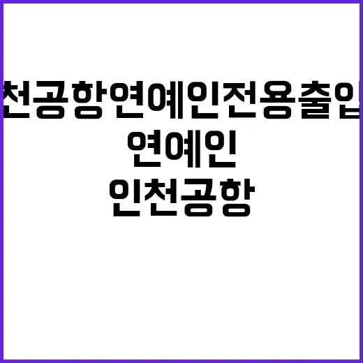 “여론” 인천공항 연예인 전용 출입문 삭제 결정!