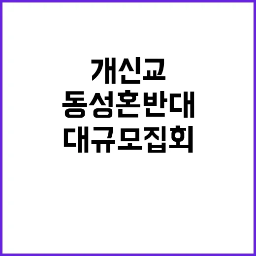 개신교 동성혼 반대 대규모 집회 사진 공개!