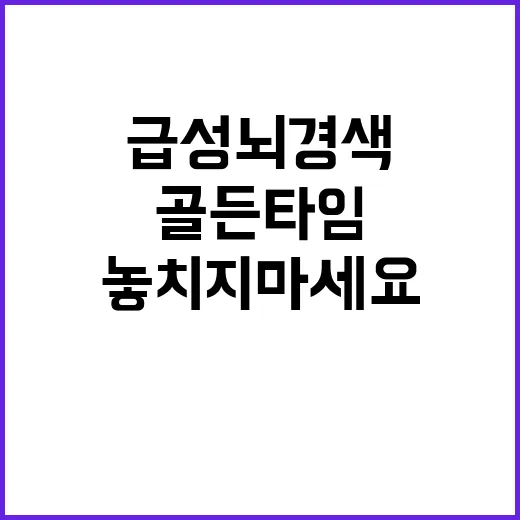 급성 뇌경색 30%…