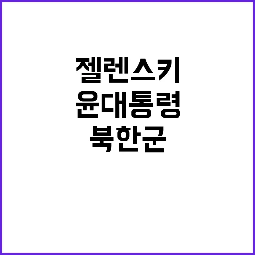 젤렌스키 북한군 투…