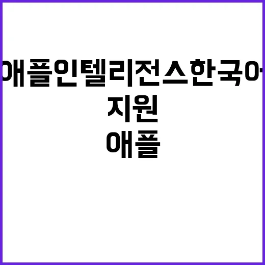 애플 인텔리전스 한…