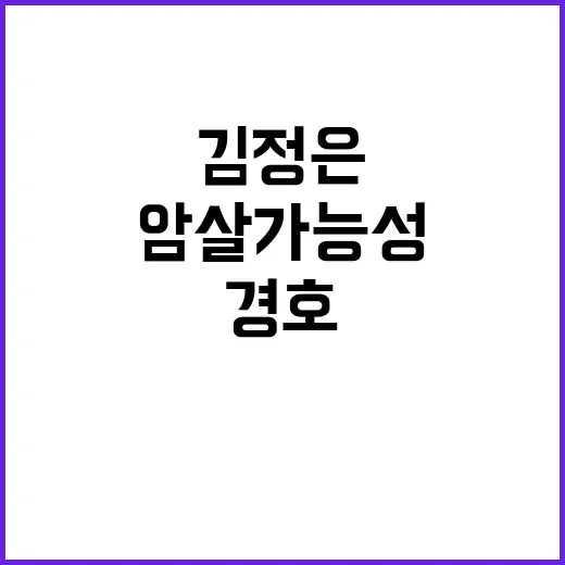 김정은 경호 강화 암살 가능성에 딸 동반?