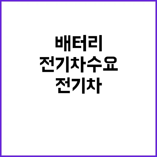 배터리 판매 확대 내년 유럽 전기차 수요 기대!