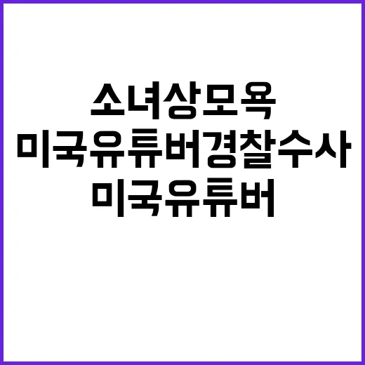 소녀상 모욕 미국 유튜버 경찰 수사 중!