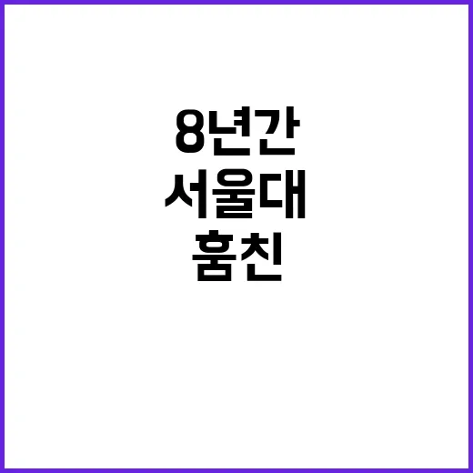 서울대 건물 침입 8년간 돈 훔친 노숙인 검거