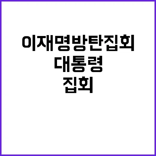 국민 맞선 대통령 비참한 최후 이재명 방탄집회!