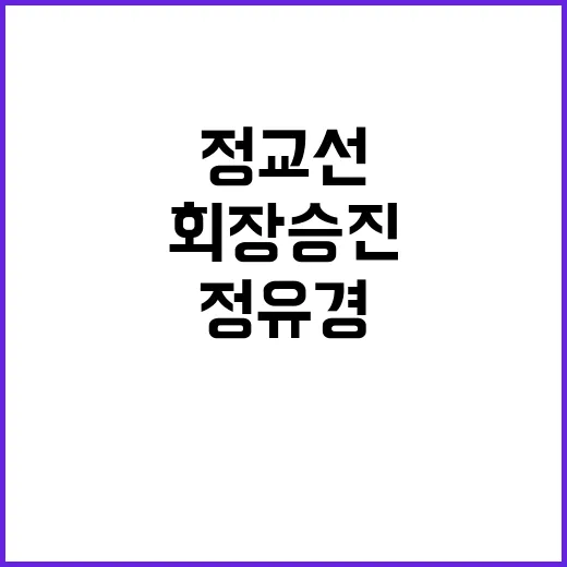 회장 승진 정유경과 정교선의 다른 길!