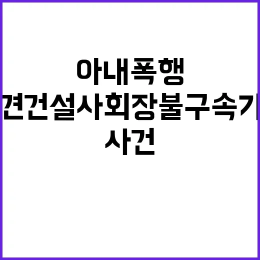 ‘아내 폭행’ 사건 중견 건설사 회장 불구속 기소!