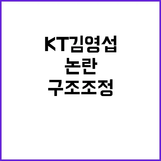 구조조정 논란 KT 김영섭의 50대 인력 제안