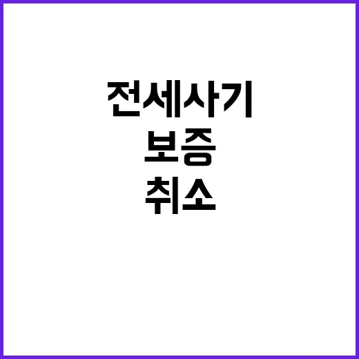 전세사기? 보증 취소로 해결되는 법 공개!