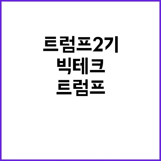 빅테크 규제 약화 트럼프 2기 기대감 고조!