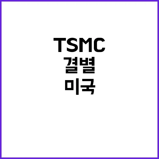 TSMC 중국과 결별…미국에 대한  의리!