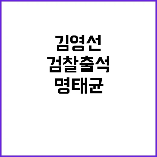 검찰 출석 명태균 “김영선에게 빌린 돈 수령”