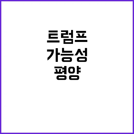 트럼프 고립주의 강화 예고와 평양 방문 가능성!